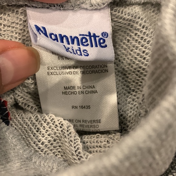 Nannette Kids Matching Set Sweatpants and Hoodie in 24M in Colour Gray/Red Plaid - Picture 4 of 10